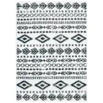 Tapis Tribal Noir et Blanc | Tapis Ethnique Bohème Chic